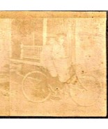 Vtg Stereoview Photo - Standard Series - Two Girls on a Bicycle - £7.08 GBP
