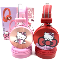 Wireless Headphones Electroplated Hello Kitty Cartoon Earmuffs Bluetooth Headset - £22.71 GBP