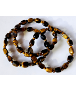 vintage set of three tiger eye stretch bracelets - $33.41