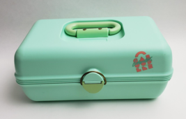 Vintage Caboodles 2-Tray without Mirror Cosmetic Organizer Green #2602 - £27.22 GBP
