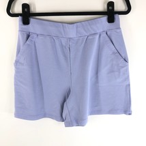 AnyBody Loungewear Womens Lt French Terry Shorts Pockets Pull On Blue XS - £9.94 GBP