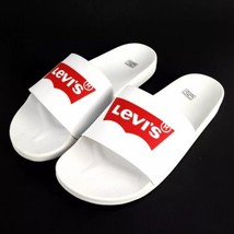Levis Men&#39;s Batwing Slide 2 Sandals Slip-On Shoes Logo White/Red Sz 12 - £15.63 GBP