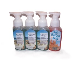 Bath &amp; Body Works Perfect Beach Day Gentle Foaming Hand Soap 8.75 oz Lot of 4 - £25.56 GBP