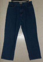 Excellent Womens L.L. Bean Relaxed Fit Flannel Lined Blue J EAN S Size 18 M/T - £36.51 GBP