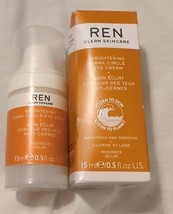Ren Clean Skincare Brightening Dark Circle Eye Cream 0.5 fl. oz. Full Size New - £12.85 GBP