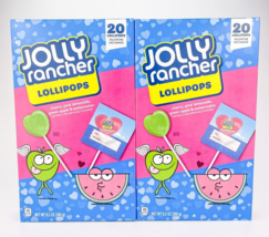 Jolly Rancher Assorted Fruit Flavored Heart Shaped Lollipops Lot of 2 bb1/24 - £19.29 GBP
