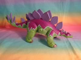 Imaginext Stegosaurus Dinosaur Purple &amp; Green Jointed with Moving Tail -... - $5.88