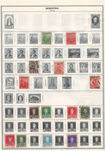 ARGENTINA 1910-1941 Very Fine Used Stamps Hinged on List: 2 Sides - $2.22