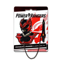 Mighty Morphin Power Rangers Psycho Red Enamel Pin Figure w/ Chain Bandai - £48.10 GBP