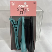 Conair 4pc Hair Style &amp; Clip Large Metal Free 55252 Clamp Curling COMBIN... - £3.43 GBP