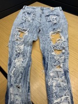 NEW Aphrodite Apparel Acid Wash Skinny Distressed Jeans Junior Size 9 KG - $471.15 MXN