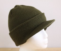 Vtg HEADERS Y2K Beanie with Bill Knit Ski Snow Green California - $20.26 CAD