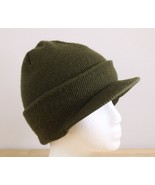 Vtg HEADERS Y2K Beanie with Bill Knit Ski Snow Green California - $20.34 CAD