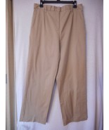 Size 16 Beige Casual flat front pants by Napa Valley - $12.79