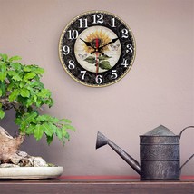 10 Inch Sunflower Kitchen Wall Clock Rustic Farmhouse Clocks, Silent Battery Ope - £23.18 GBP