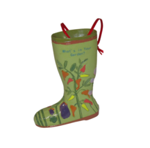 Kurt Adler Christmas Ornament Gardening Boot Green Veggie Peppers Resin - €7,90 EUR