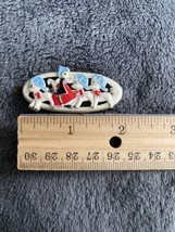 Vintage Child&#39;s Mary Had A Little Lamb Celluloid Barrette - £22.05 GBP