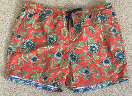 REYN SPOONER Mens XXL Orange Green Floral Mesh Lined Beach Swim Shorts T... - $28.79