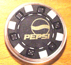 (1) Pepsi Cola Poker Chip Golf Ball Marker - Black - $7.95