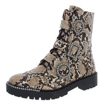 Jessica Simpson Womens 8.5  M Neutral Phoenix Snake Print Combat Boots N... - $73.49