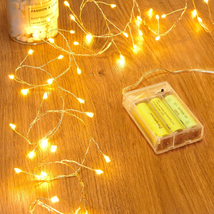 Fairy Lights Battery Operated, Twinkle String Lights Waterproof Silver Wire 5 Fe - £9.40 GBP