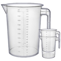5 Liter Pitcher (Pack Of 3) | Durable Clear Plastic Graduated Measuring ... - $64.99