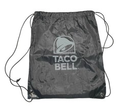 Taco Bell Restaurant Black Cinch Bag Sack 16 Inch Tall Fast Food - $14.96