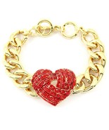 Gold Bracelet with Red Heart for Love - €11,16 EUR Gold Bracelet with Red Heart for Love - €11,16 EUR