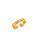 14K Yellow Gold &quot;Sexy&quot; Toe Ring - €198,20 EUR