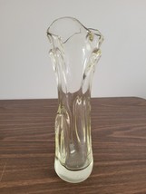 Vintage Jan Beranek Skrdlovice Czech Art Glass Clear Bud Vase MCM - £37.28 GBP