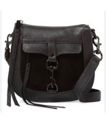 Rebecca Minkoff Dog Clip Leather &amp; Suede Saddle Crossbody Bag, Black, NWOT - $1,865.89 MXN