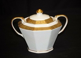 Old Vintage Queen Victoria Sugar Bowl F.C. Co. Le Roi 18K Gold Daisy Edge France - £11.67 GBP
