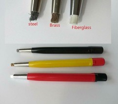 GF19U0 Watch Repair Brass Steel Fiberglass Brush for Removing Scratch Ru... - £4.98 GBP