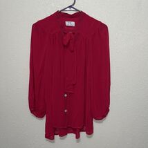 Hayden Kennedy RED SHEER Blouse Long Sleeve new Size XSMALL - $15.05