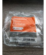 Office Depot® Brand Plastic Tabs, 2&quot;, 1/5 Cut, Clear, Pack of 25 NEW - $7.80