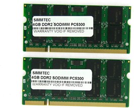 Simmtec 8GB [2x4GB] DDR2-667 (PC2-5300) Mémoire RAM Mise à Jour Kit pour Le Ncr - £92.73 GBP