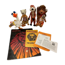 Lion King Toronto Theater Programme &amp; 4 Plush Simba Nala Zazu Meercat 2002 - £69.48 GBP