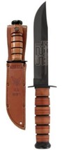 Kabar USN 125th Anniversary Fixed Blade 7in Knife Leather Handle Sheath - £81.82 GBP