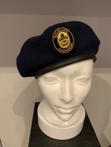 Vintage Scouts Canada Blue Wool Nylon Beret Hat Junior Med 57 cm Official Scouts - £18.12 GBP