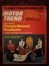MOTOR TREND May 1972 Parnelli Indi Cars Porsche Pontiac Ventura SD Chevy Vega - £10.12 GBP
