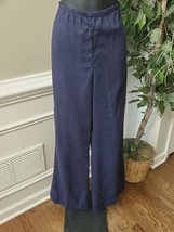 Sears Fashion Women&#39;s Blue Button Collared Vintage 2 Piece Top &amp; Pant Me... - £25.01 GBP