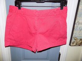 J. Crew Classic Twill Red Chino Shorts Size 8 Women's EUC - $21.60