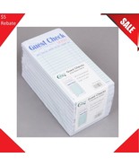 (2500 CHECK CASE) 2 Part Green and White Carbon Guest Check Restaurant 5... - $59.39