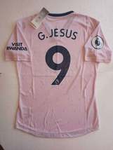 Gabriel Jesus #9 Arsenal FC EPL Match Slim Pink Third Soccer Jersey 2022-2023 - £86.52 GBP