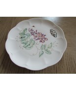 Lenox Butterfly Meadow Luncheon Plate 9&quot; Eastern Tailed Blue Purple Flowers - £9.30 GBP