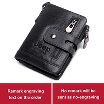 Fashion Men Wallet Genuine Leather Male Small Clutch Hasp Double Zipper Design S - £44.85 GBP