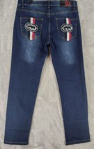 Ecko Unltd Jeans Mens 32 Blue Denim Embroidered Logo Distressed Streetwe... - £59.15 GBP