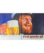 REAL GUSTO - SCHLITZ beer - Sea Captain - Double Ad - 1964 Vintage print ad - $363.46 MXN