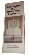 Washington D.C. “Bring Your Camera” Kodak Picture Taking Guide Brochure ... - £5.32 GBP