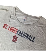 St Louis Cardinals Womens T Shirt XL Gray Spell Out Long Sleeve MLB - $27.12 CAD